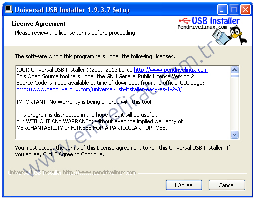Universal USB Installer Kurulumu 1. Aşama